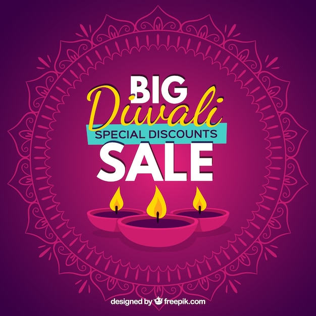 Big diwali sale background