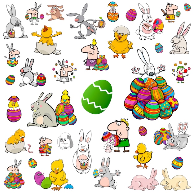 big easter cartoon collection