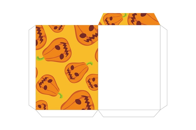 Big Envelope Design With Halloween Pumpkin Pattern Theme