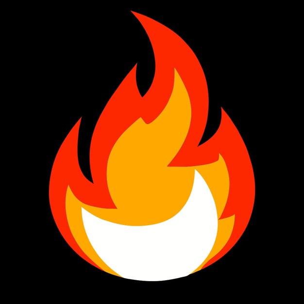 big fire flames vector illustration