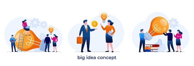 big idea concept, bulb light, innovation, brainstorming, startup, creativity, entrepreneur and busin