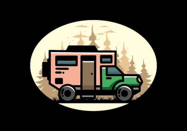 The big overland car illustration design