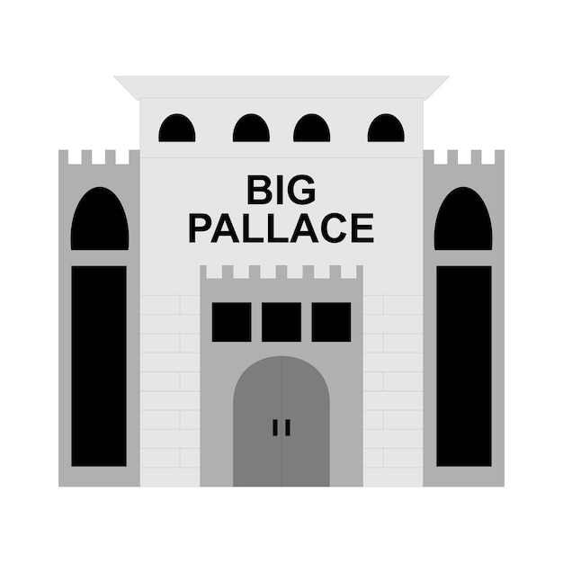 Big palace icon Flat illustration of big palace vector icon for web Illustration of a magnificent