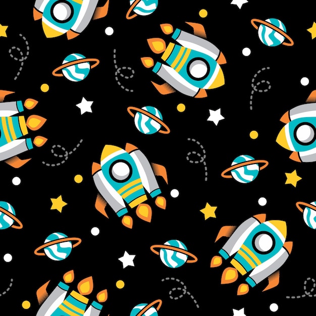 Big rocket pattern illustration design