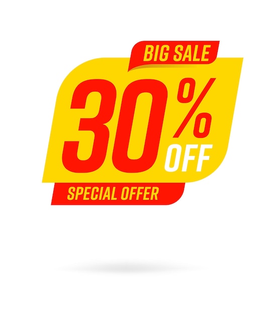 Big sale 30 percent off special offer template