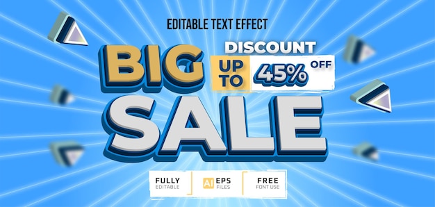 Big sale 3d editable text effect