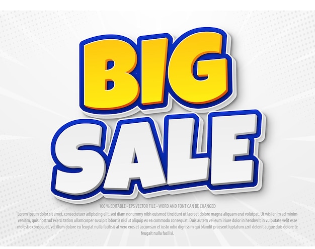 Big sale 3d style editable text effect