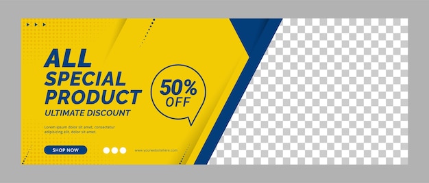 Big sale banner cover social media template promotion