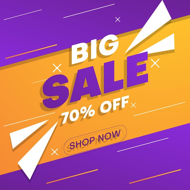 Big sale banner design can be use for social media post business vector illustration