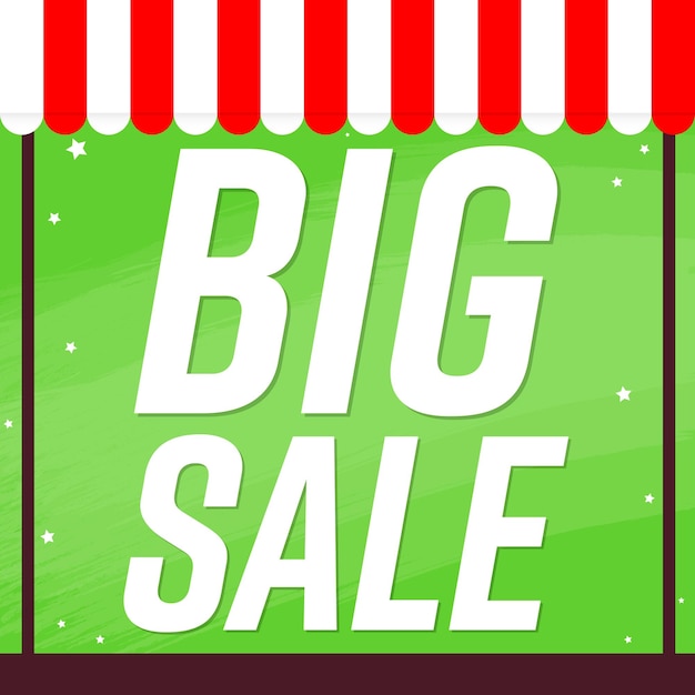 Big Sale banner design template or poster for shop and online store