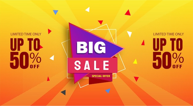 Big sale Banner design template