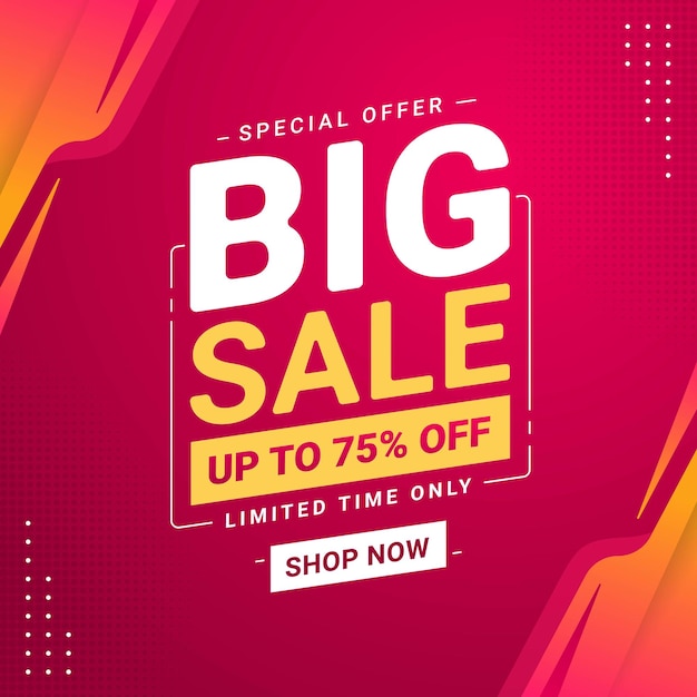 Big sale banner discount promotion template