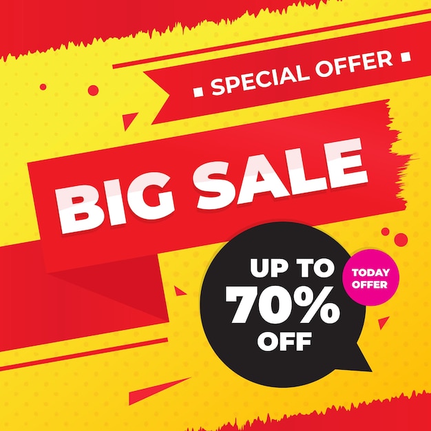 Big sale banner premium vector