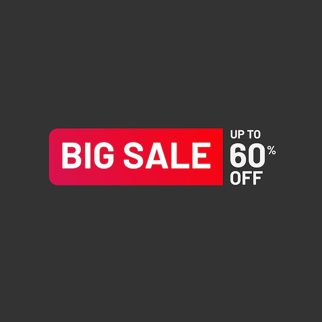 Big sale banner template design for web or social media