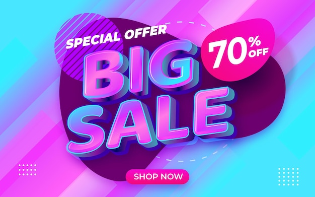 Big sale banner template Promotion sign banner