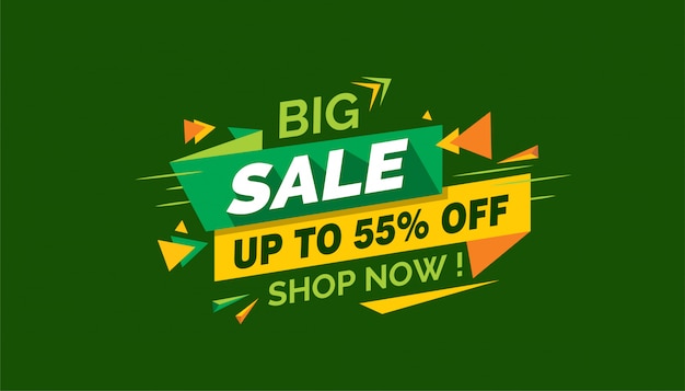 Big Sale, Colorful Sale Banner