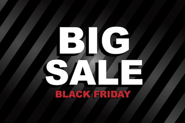 Big sale discount banner template promotion black friday Free Vector