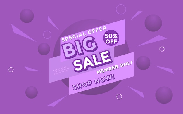 Big sale editable banner for promotion and marketing