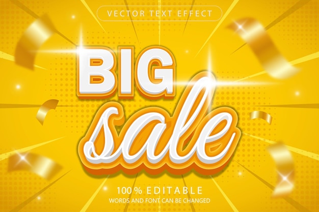 Big sale editable text effect template