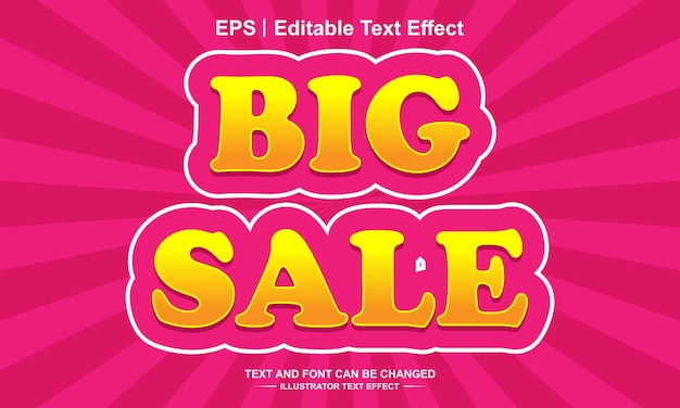 Big sale editable text effect