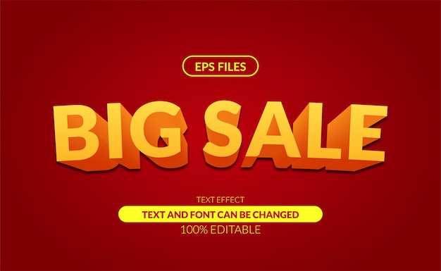 Big sale editable text effect