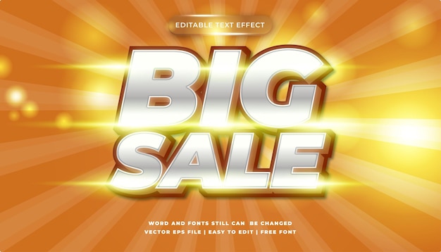 Big sale editable text effect