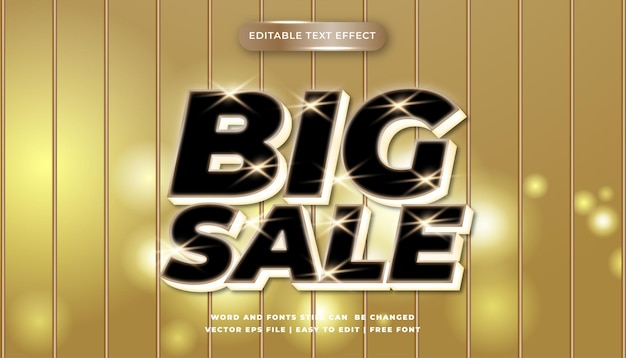 Big sale editable text effect