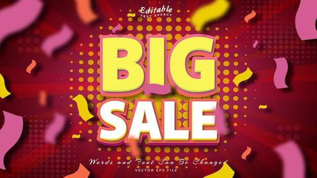 Big sale editable text effect