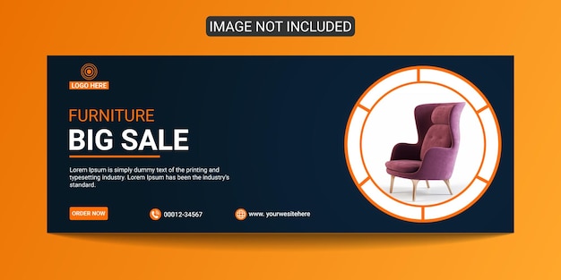 Big sale Facebook cover banner template design