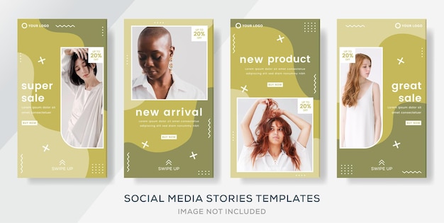 Big Sale fashion stories banner template for social media premium vector