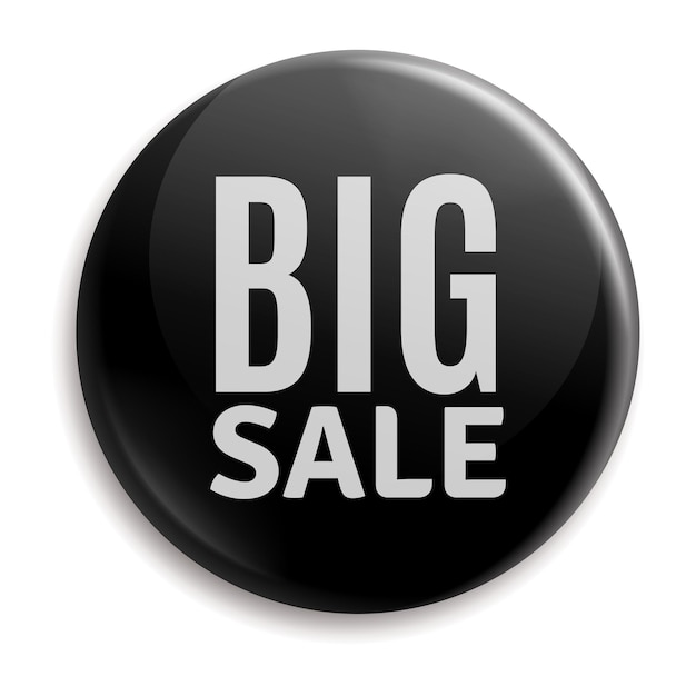 Big sale metal button Black pin badge