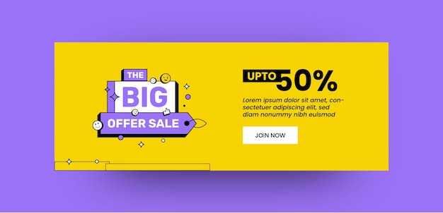 Big sale offer banner design template