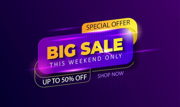 Big sale promotion banner template design