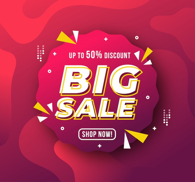 Big sale promotion banner template