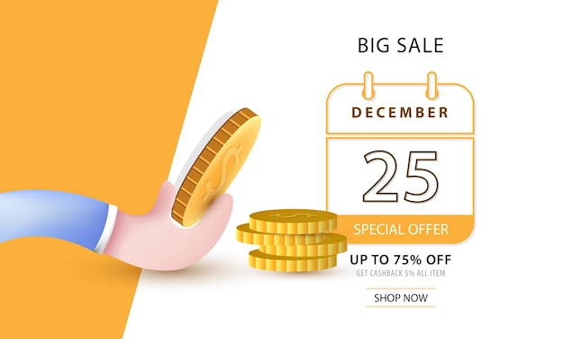 Big sale promotion sale banner template design