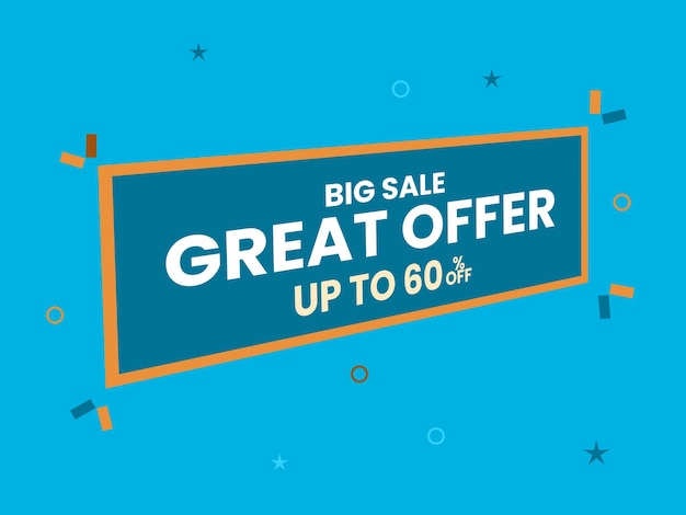 Vector big sale shopping poster or banner with great offer