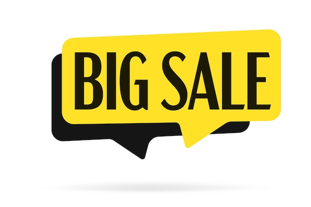 Big sale speech bubble sticker discount announcement wholesale advertisement retail marketing promot