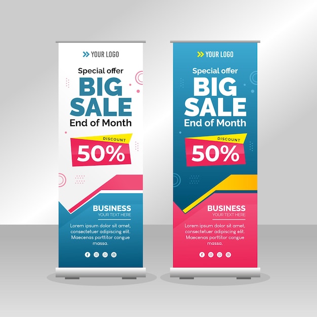 Big sale stand banner template