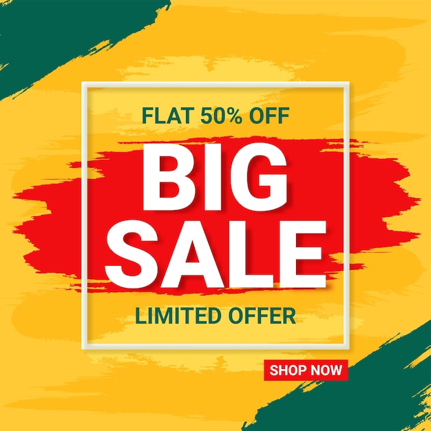 Big sale super sale offer banner promotional social media poster