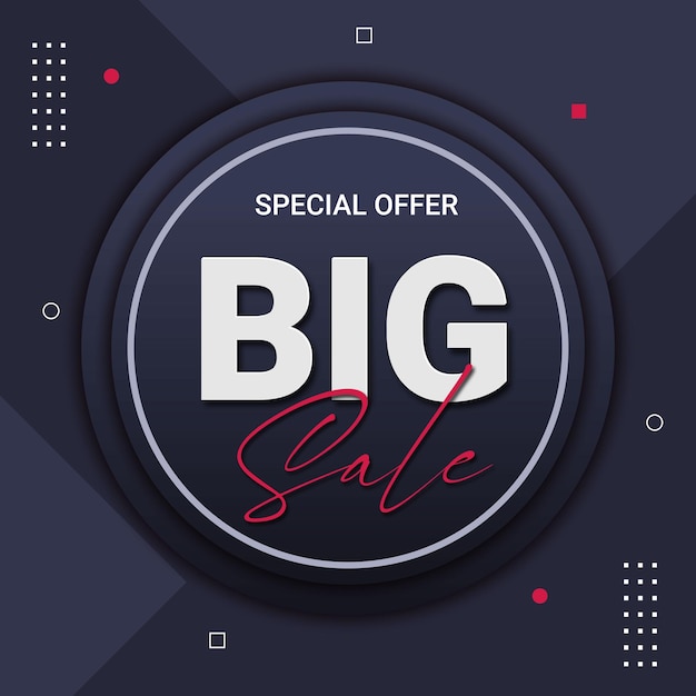 Big sale super sale offer banner promotional social media poster