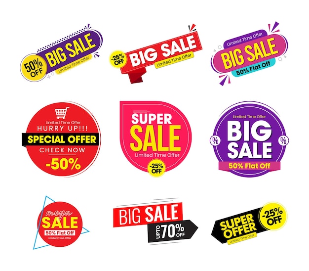 Big Sale Tag. Special offer, big sale, discount, best price, mega sale tag. Mega Sale Tag