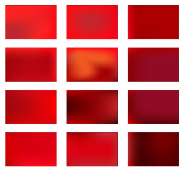 BIG set of blurred nature red backgrounds Blurred blue background