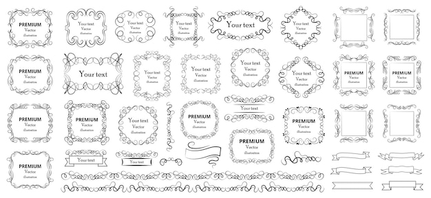 Big set of vector graphic elements for design