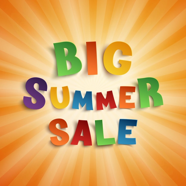 Big summer sale, hand drawn typeface