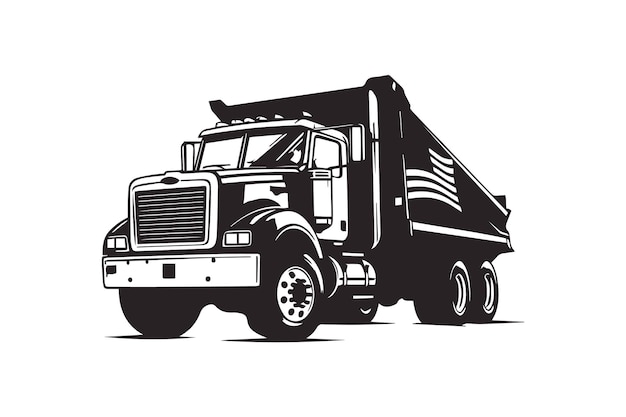 Big Truck logo template for you design in white color