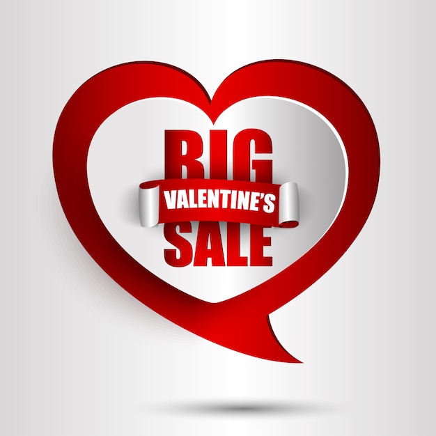 Big valentine's day sale background 