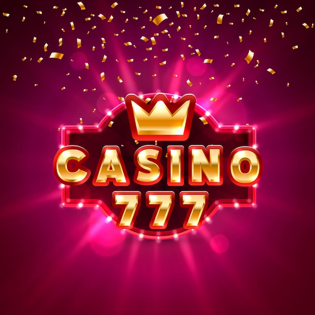 Big win casino banner text on the background of the scene. Vector illustration