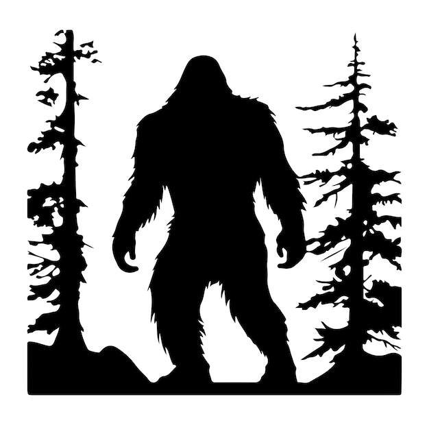 Bigfoot silhouette Vector Illustration