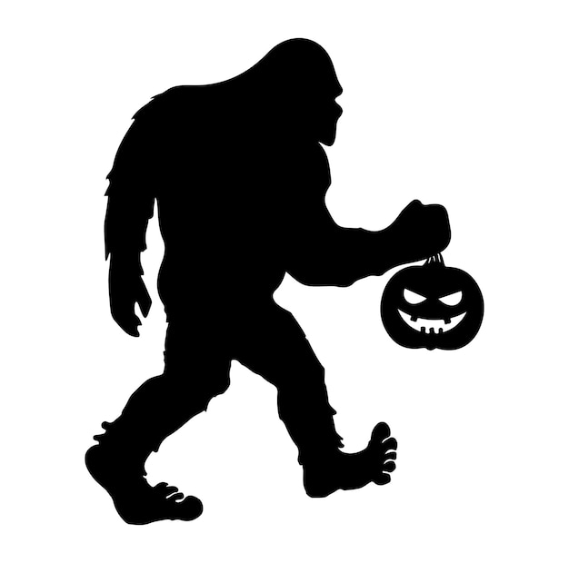 Bigfoot silhouettes vector and bigfoot concept illustration