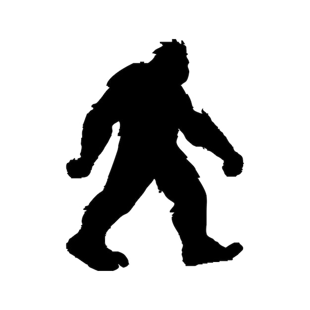 Bigfoot silhouettes Vector and Bigfoot concept illustration